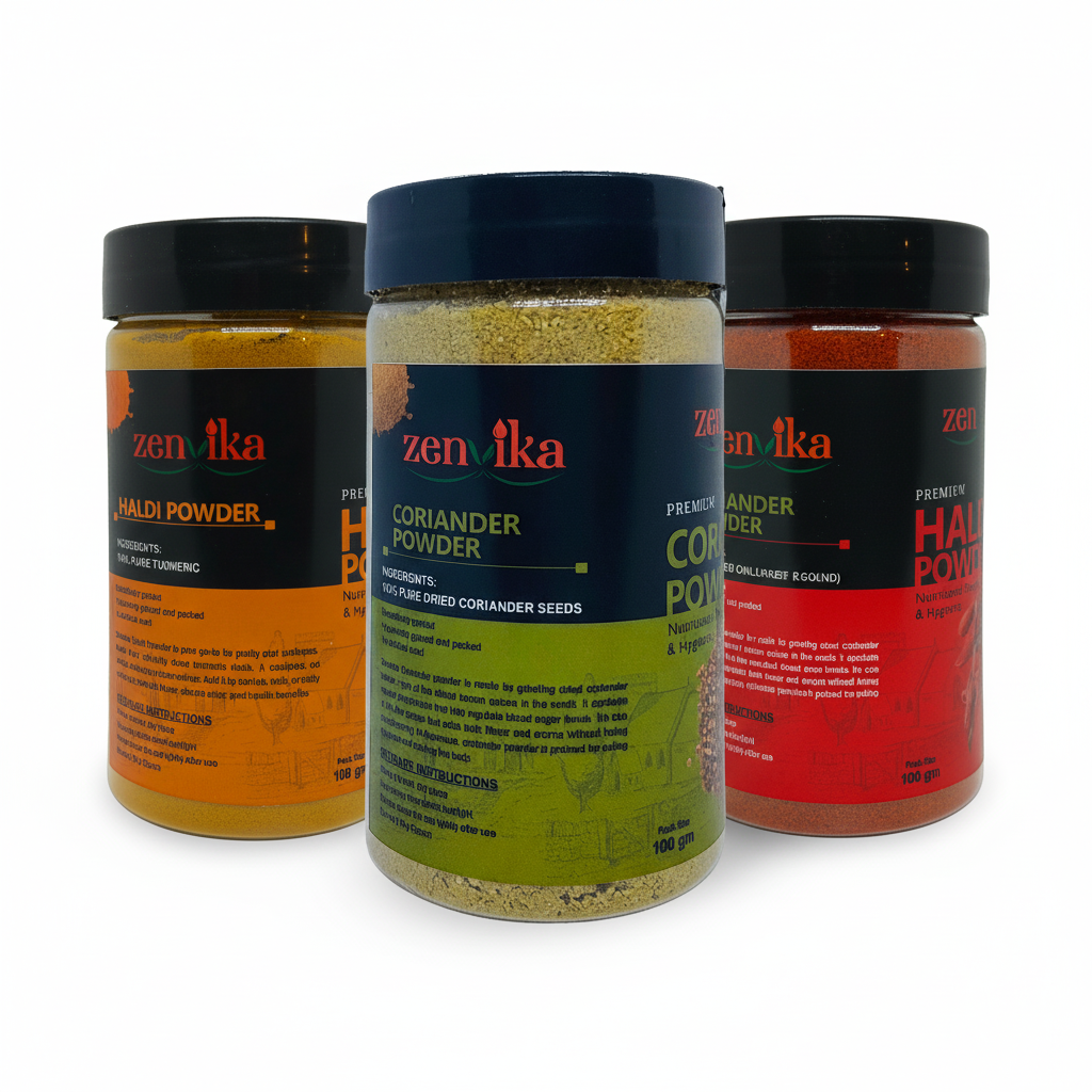 Haldi, Dhaniya & Mirchi Powder Combo Pack (100g Each)