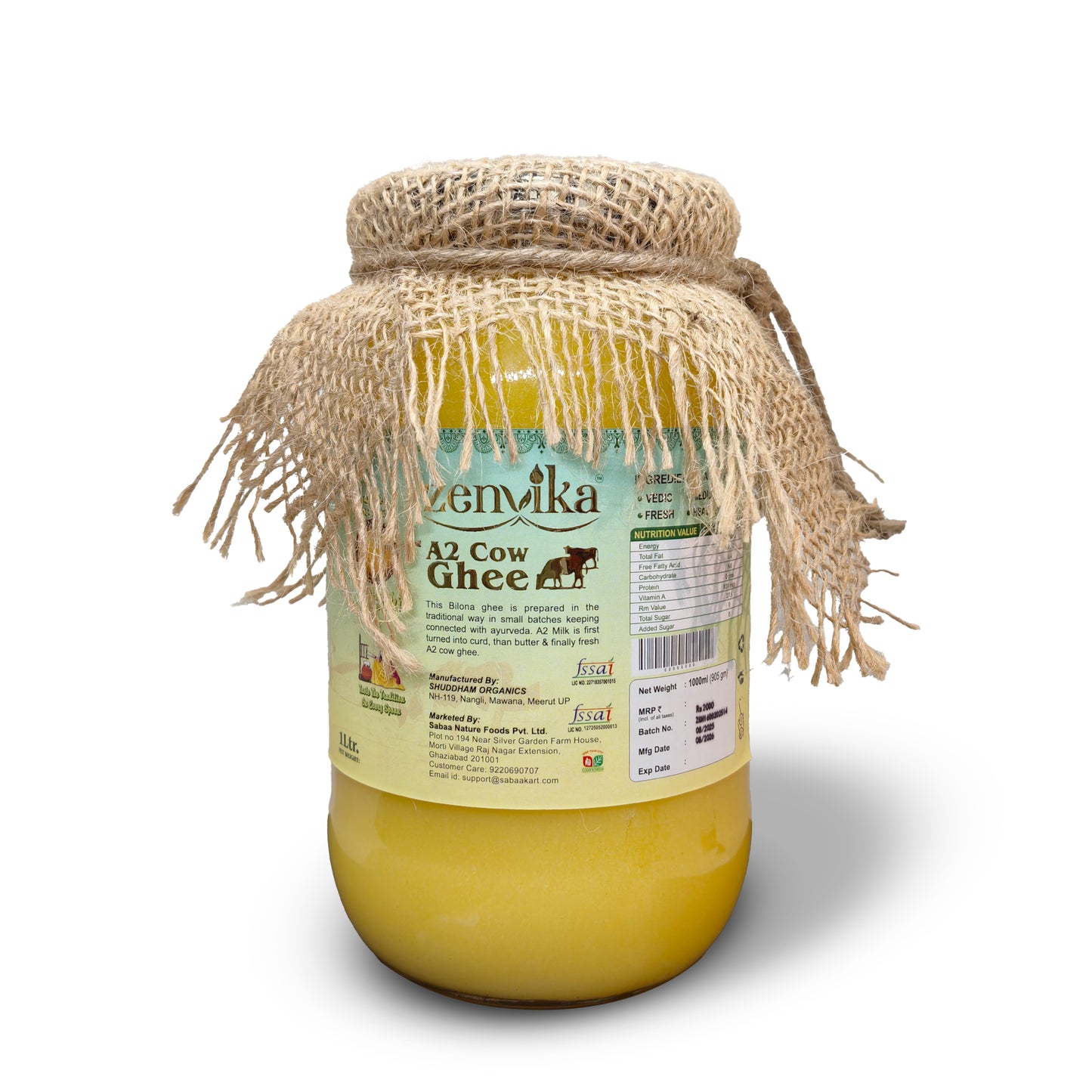 1 L | Zenvika Pure A2 Ghee