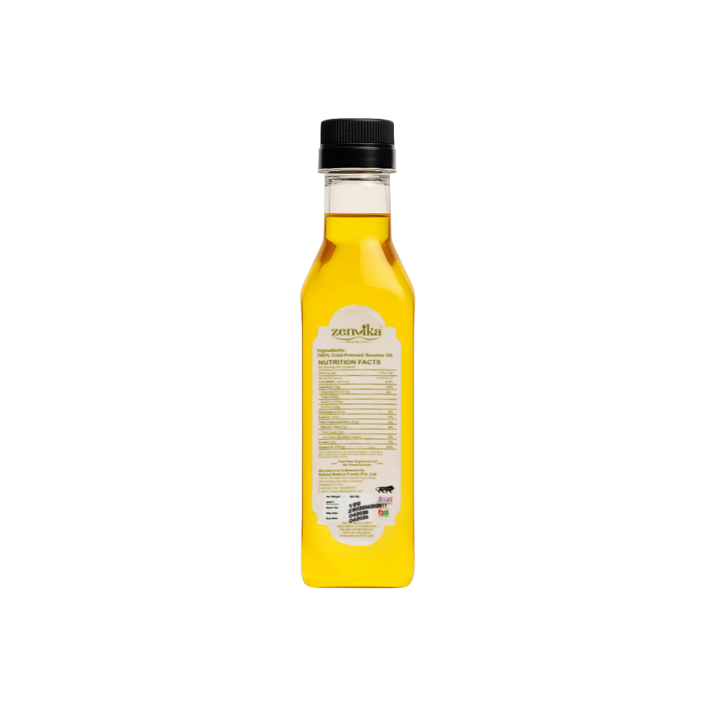 250 ML | Cold-Pressed Sesame Oil (White)