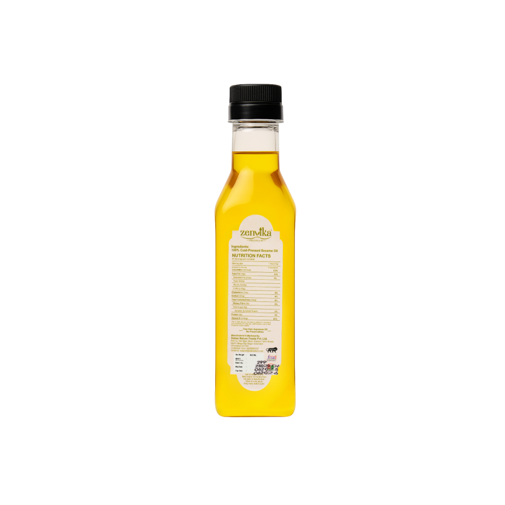 500 ML | Cold-Pressed Sesame Oil (White)