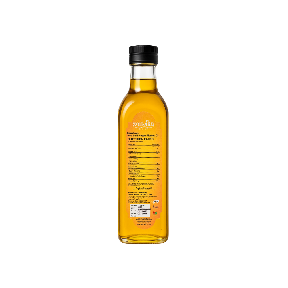 1 Ltrs Cold-Pressed Yellow Mustard Oil
