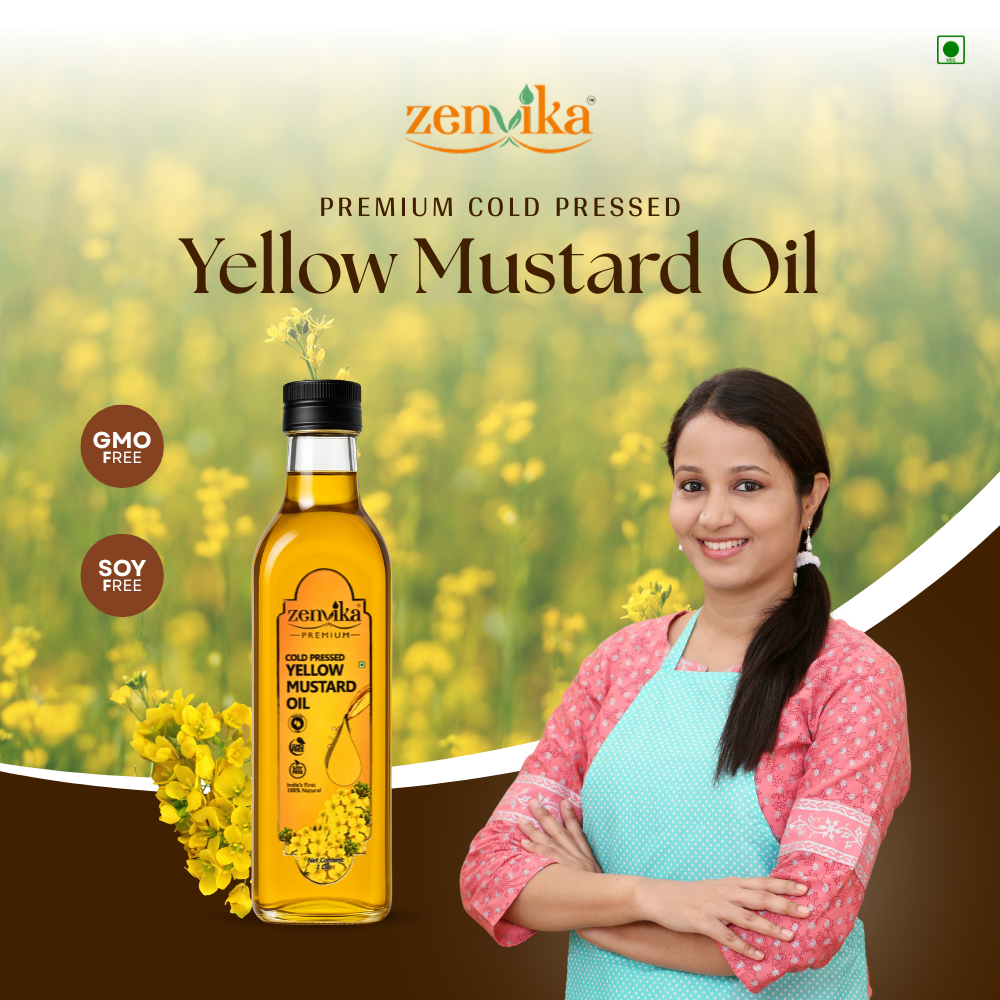 1 Ltrs Cold-Pressed Yellow Mustard Oil