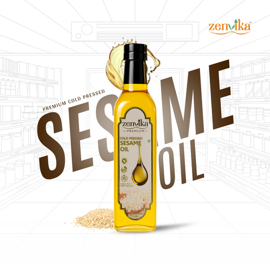 1 L | Cold-Pressed Sesame Oil (White)