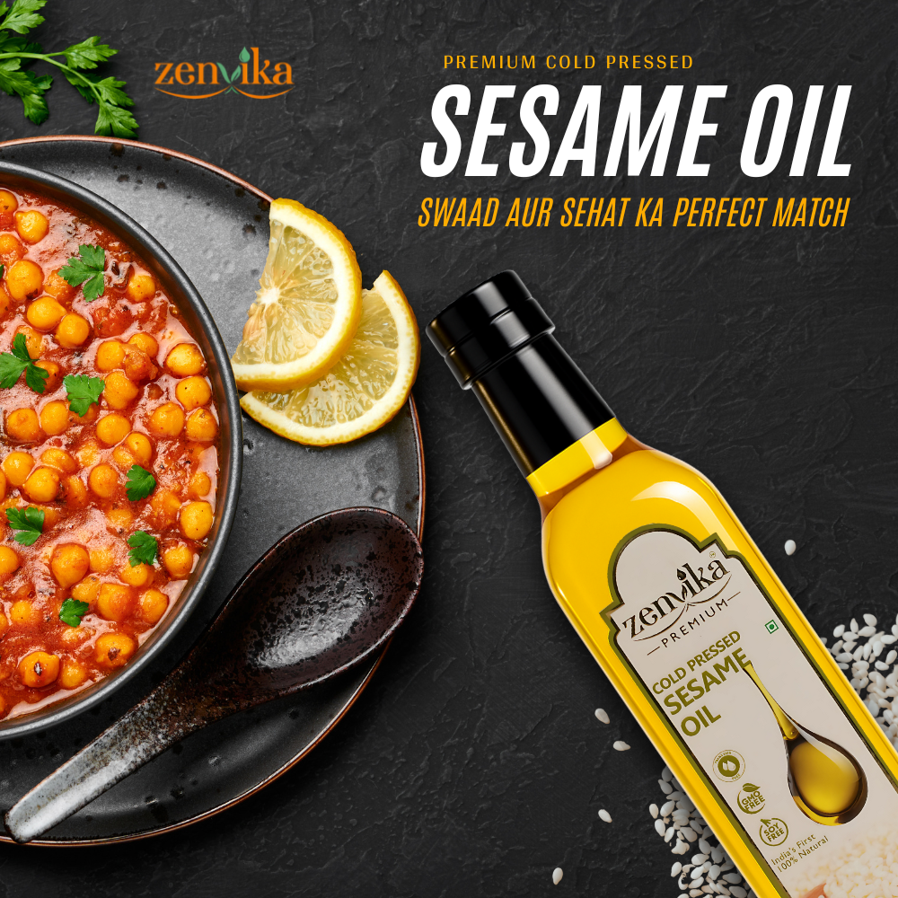 1 L | Cold-Pressed Sesame Oil (White)