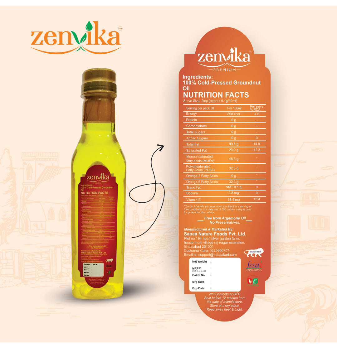 1 ltrs Cold-Pressed Peanut Oil