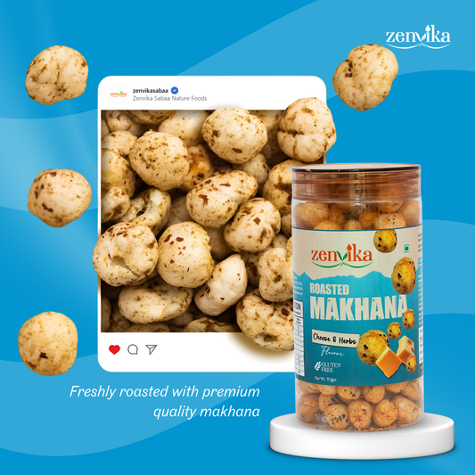 Roasted Makhana – Cheese &amp; Herbs | 70 g