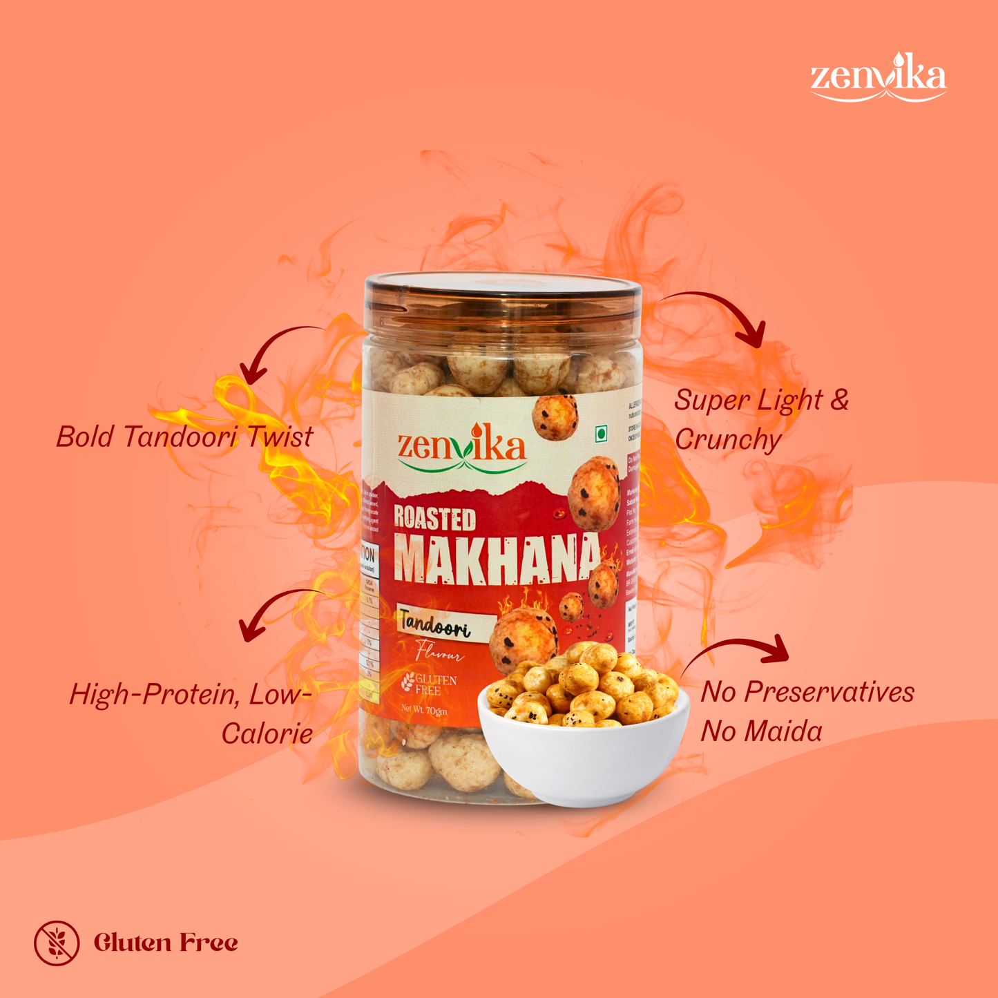 Roasted Makhana – Tandoori Flavour | 70 g