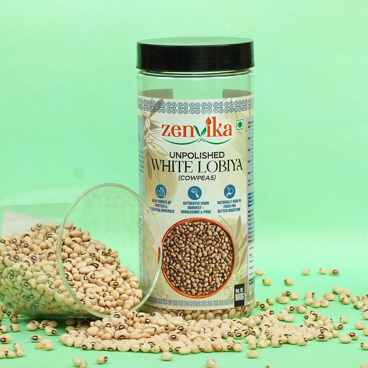 Unpolished White Lobia-900 GM