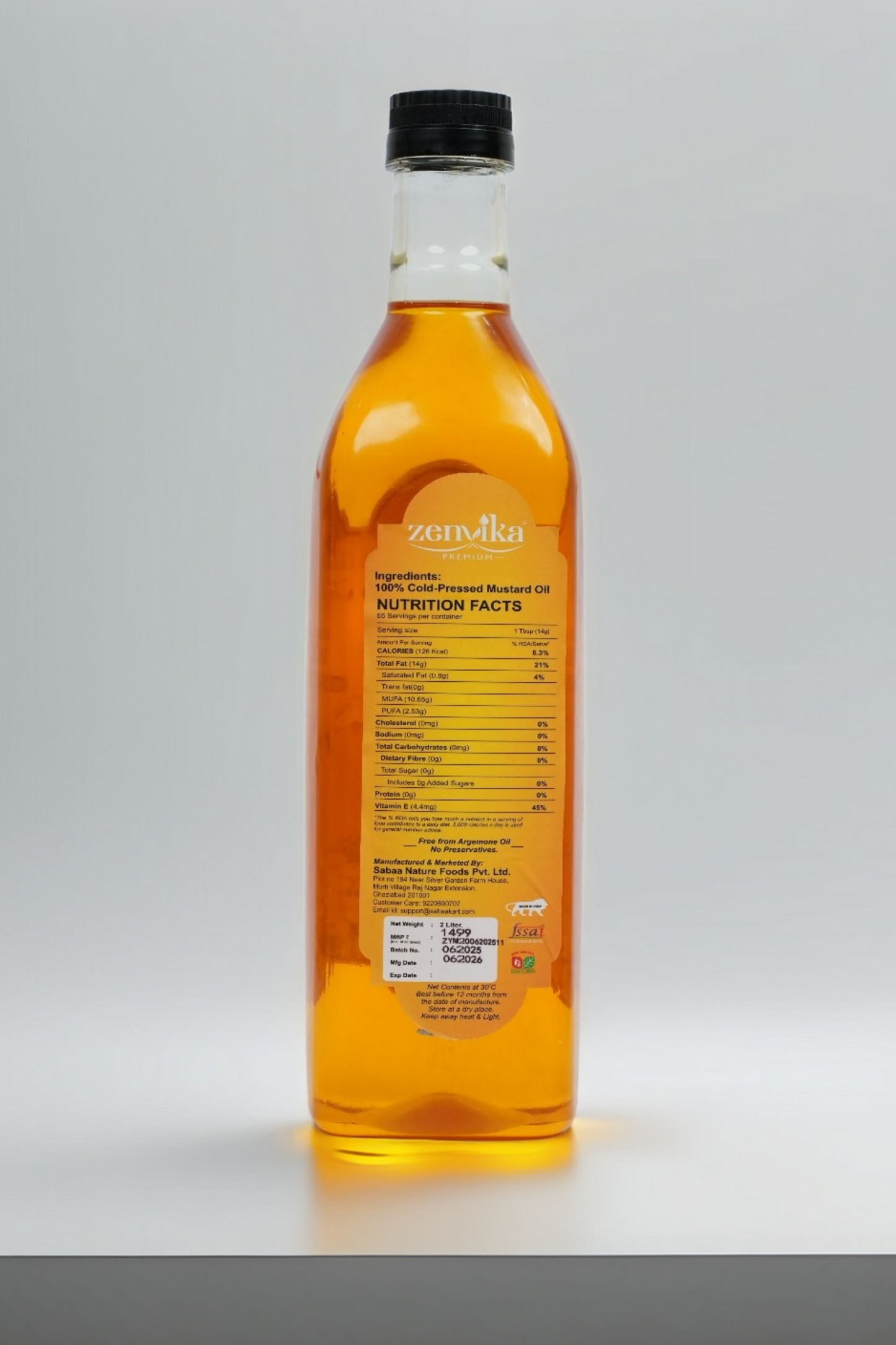 Cold-Pressed Yellow Mustard Oil
