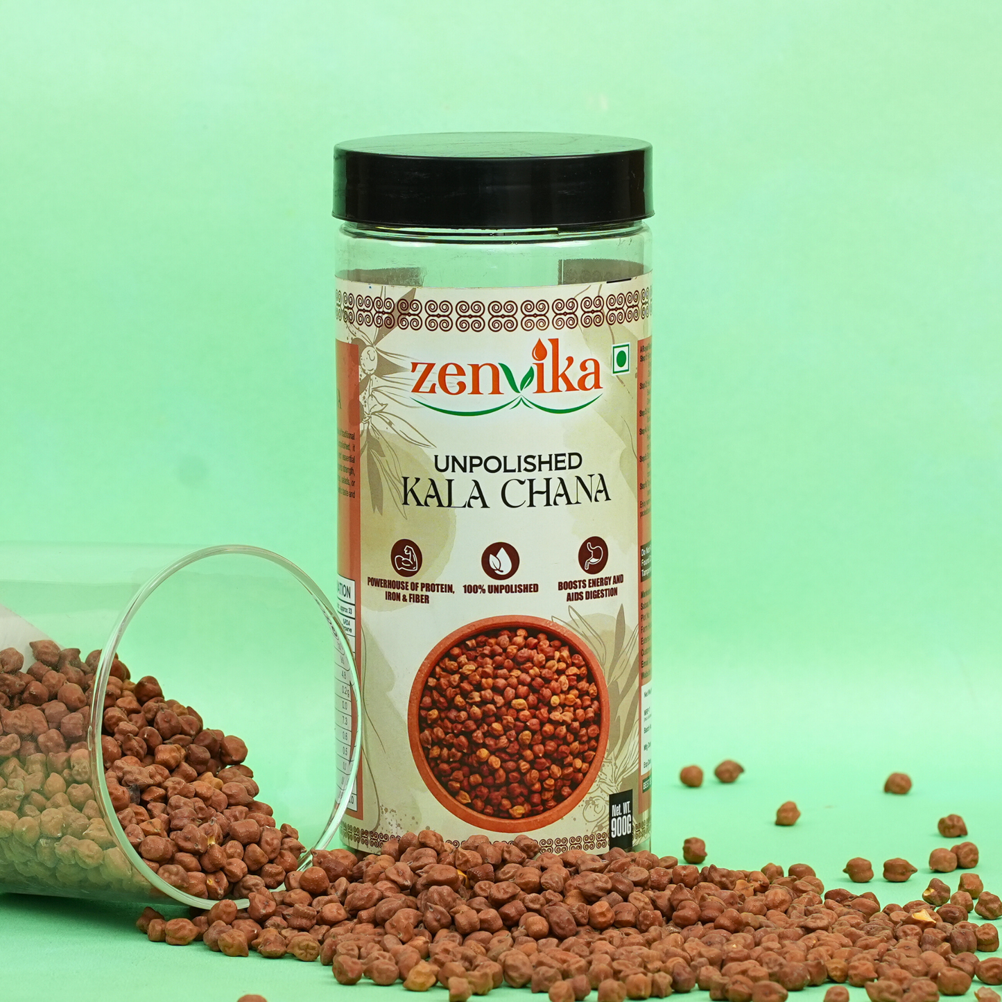 Unpolished Kala Chana- 900 GM