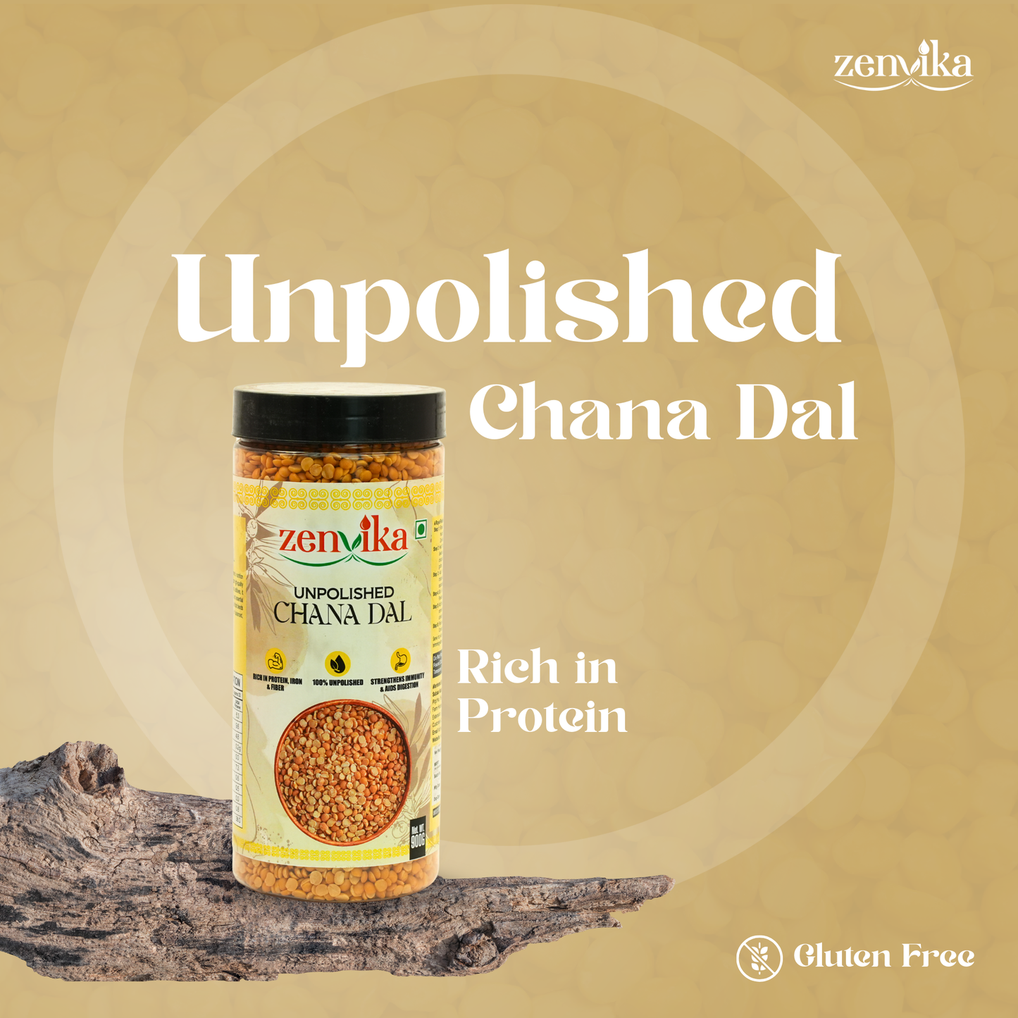 Unpolished Chana Dal - 900 GM