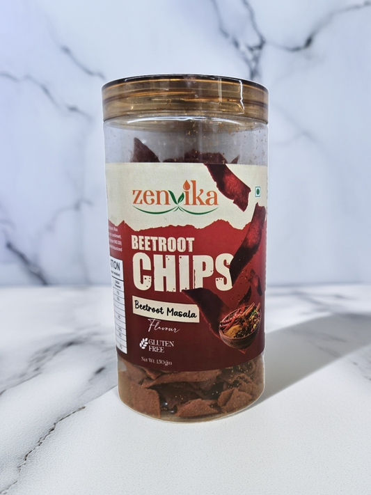Zenvika Premium Beetroot Chips – Healthy, Crunchy & Natural Snack | Gluten-Free | No Added Preservatives