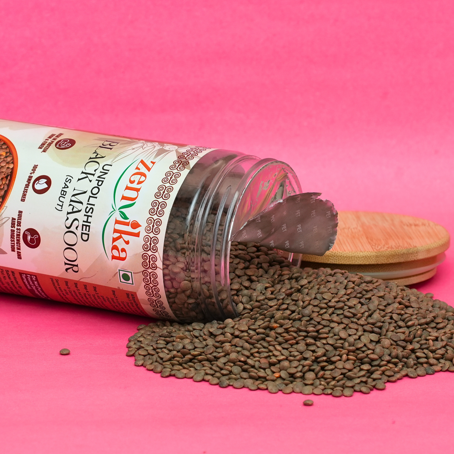 Unpolished Black Masoor Sabut-900 GM