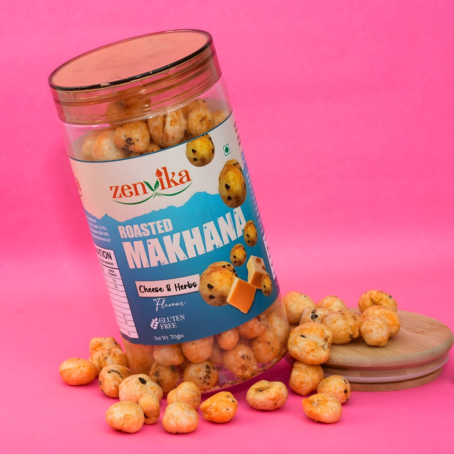 Roasted Makhana – Cheese &amp; Herbs | 70 g