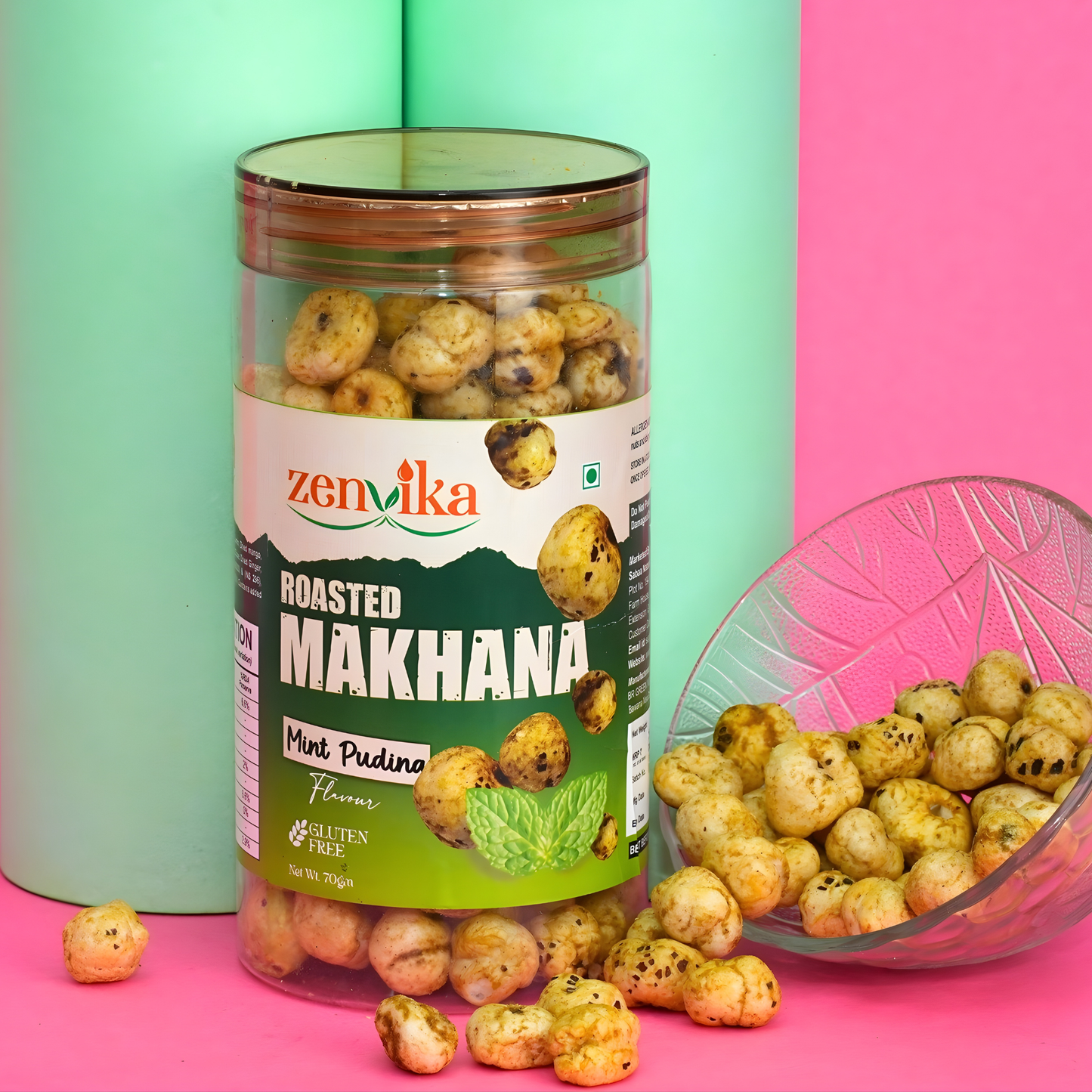 Roasted Makhana – Mint Pudina Flavor | 70 g