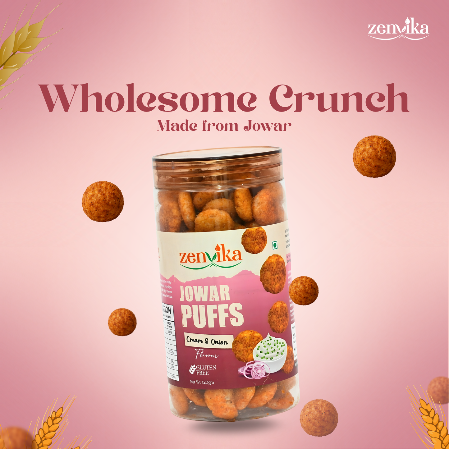 Jowar Puffs – Cream & Onion | 120 g