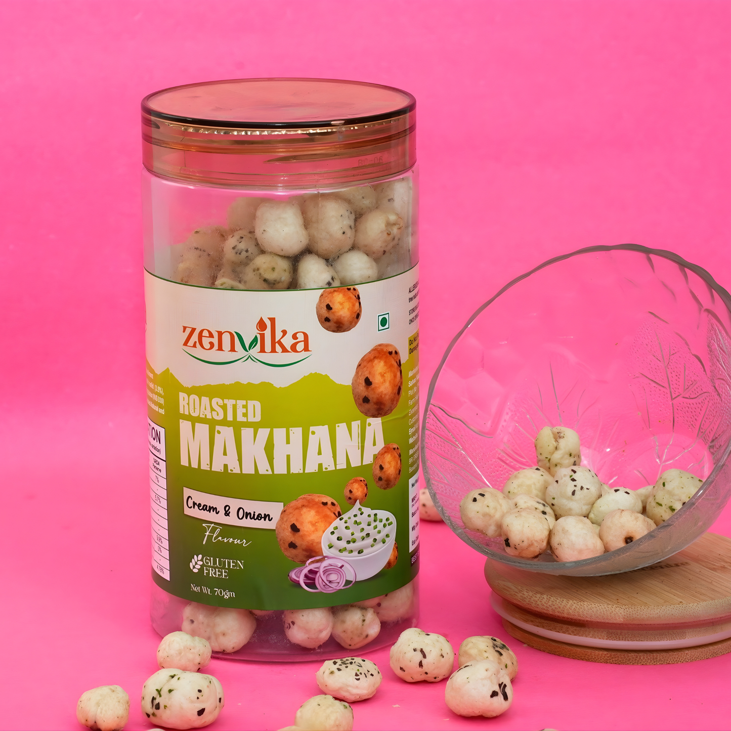 Roasted Makhana – Cream &amp; Onion | 70 g